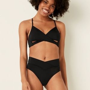 PINK high cut bathing suit bottoms